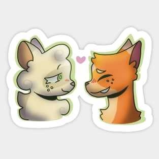 Firestar and Sandstorm Warrior Cats Sticker